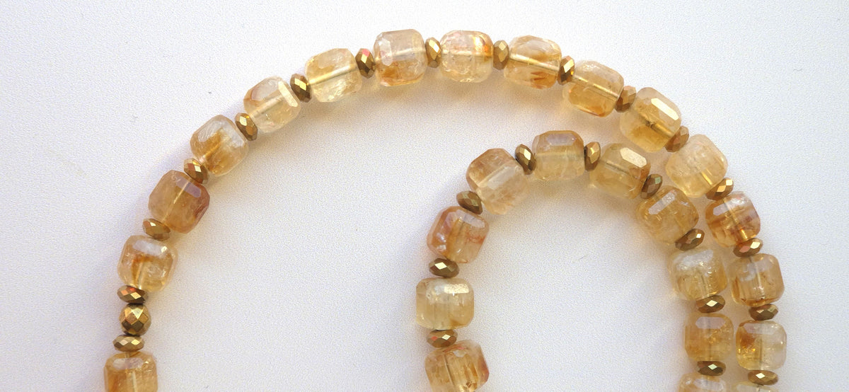 Collier Citrine perle de culture