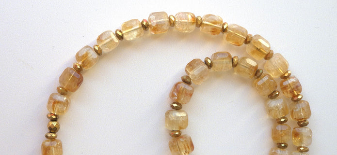 Collier Citrine perle de culture