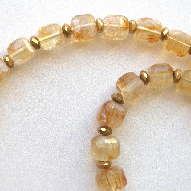Collier Citrine perle de culture