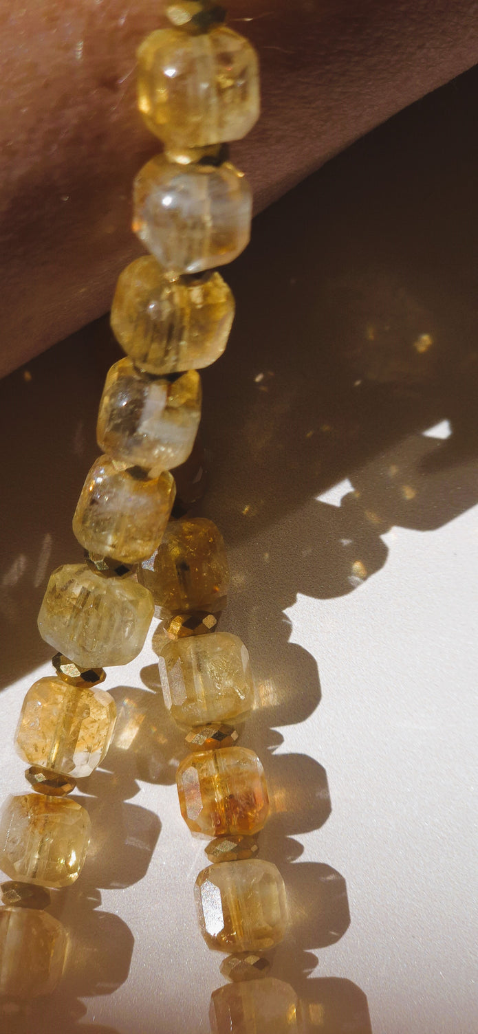 Collier Citrine perle de culture