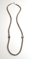 Sautoir Tourmaline noire et perle de culture