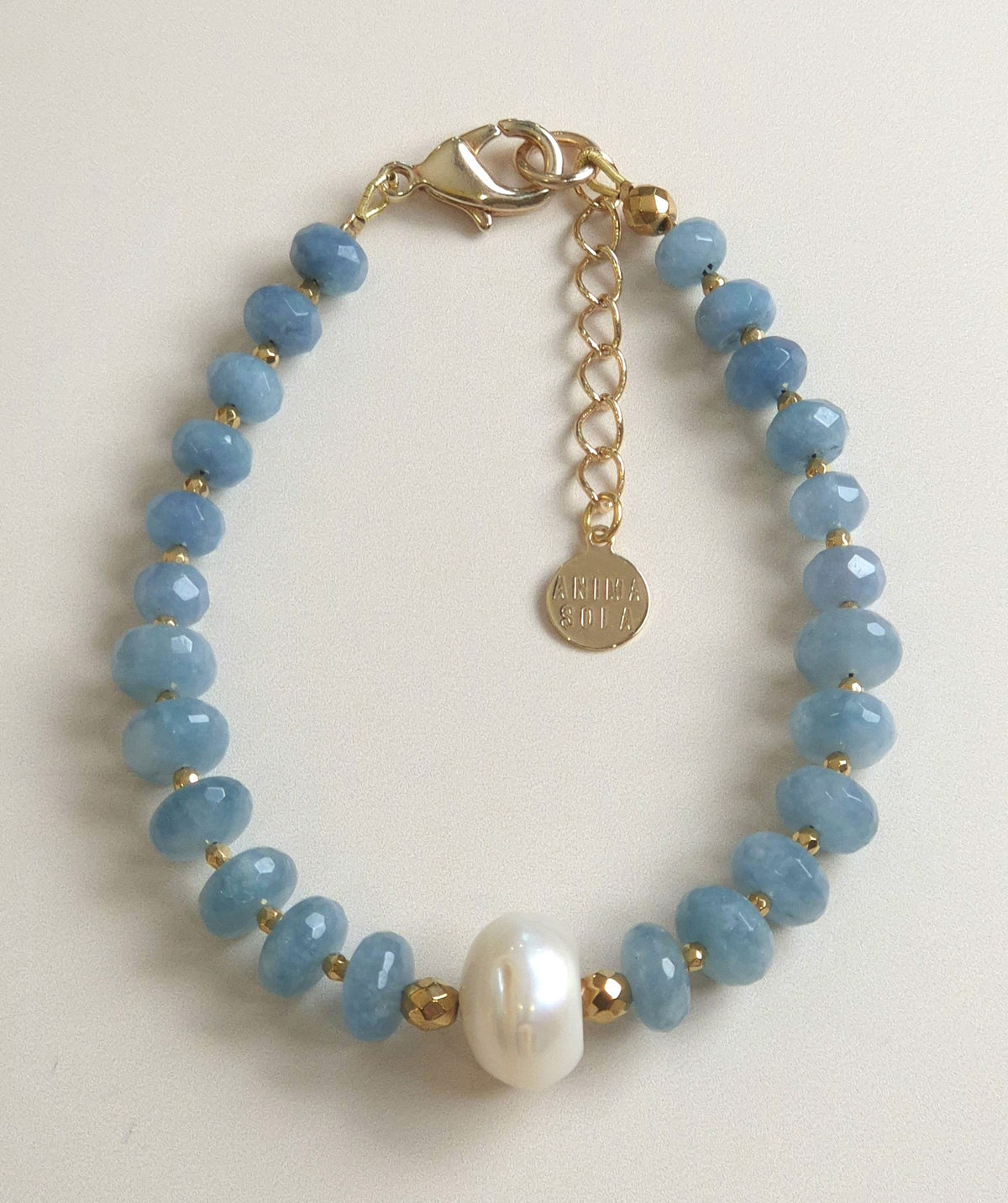 Bracelet Aigue marine Perle