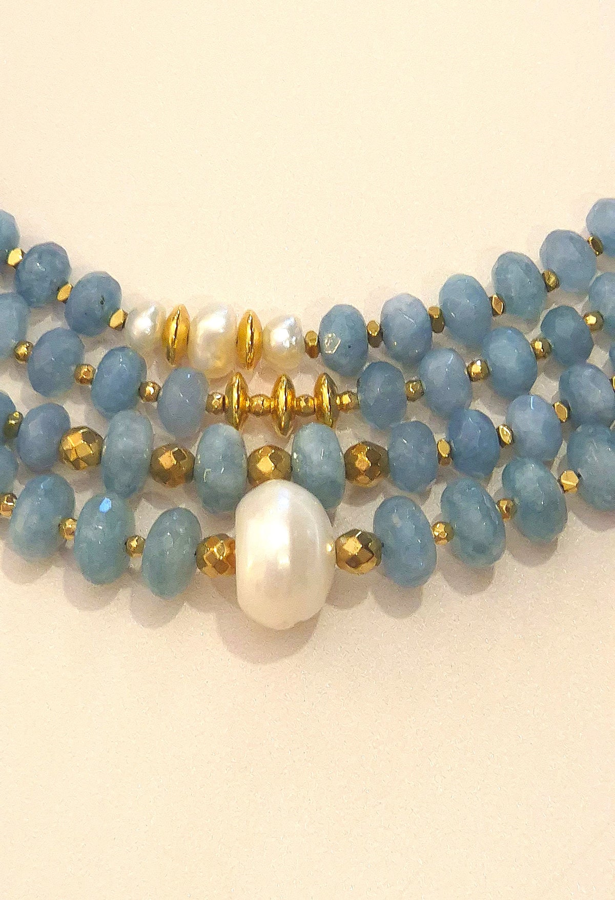 Bracelet Aigue marine Perle