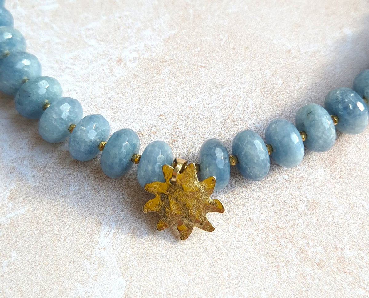 Collier Stella Aigue marine