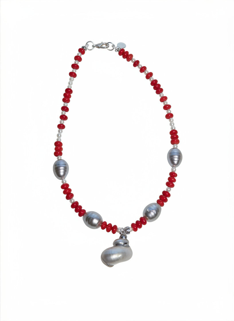 COLLIER SIROCCO ET PERLES DE NACRE