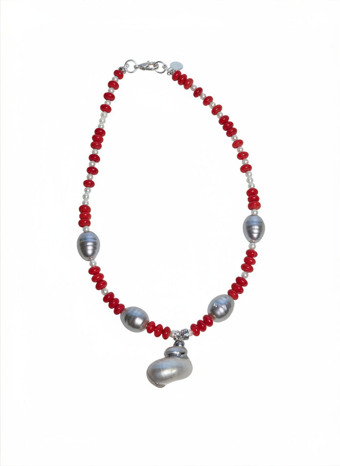COLLIER SIROCCO ET PERLES DE NACRE