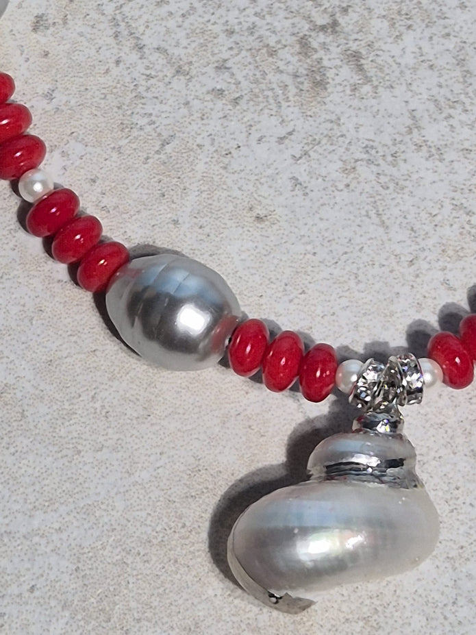 COLLIER SIROCCO ET PERLES DE NACRE