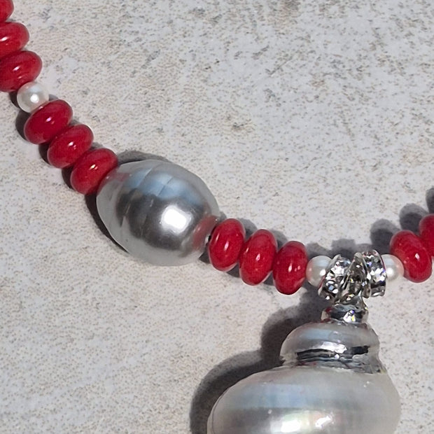 COLLIER SIROCCO ET PERLES DE NACRE