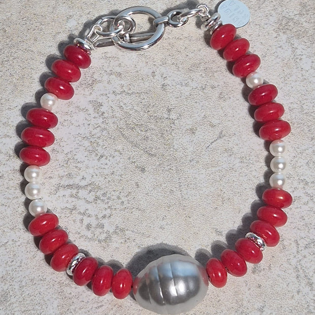 Bracelet SIROCCO ARGENT & NACRE