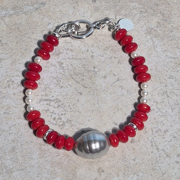 Bracelet SIROCCO ARGENT & NACRE