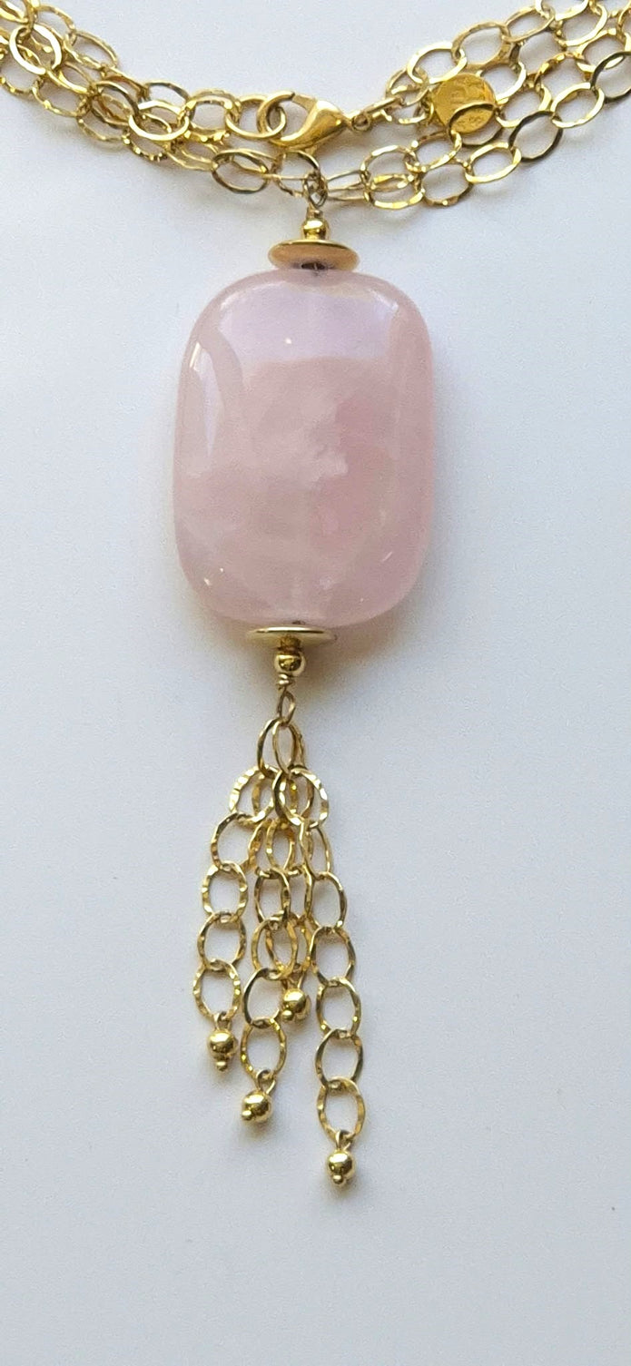 Sautoir Rosa Quartz rose