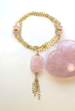 Sautoir Rosa Quartz rose